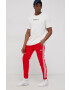 adidas Originals pantaloni HF7501 femei culoarea gri melanj HF7501-MGREYH - Pled.ro