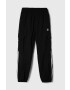 adidas Originals pantaloni copii culoarea negru cu imprimeu - Pled.ro