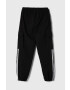 adidas Originals pantaloni copii culoarea negru cu imprimeu - Pled.ro