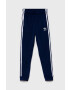 adidas Originals Pantaloni copii H37869 culoarea albastru marin cu imprimeu - Pled.ro