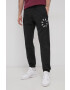 adidas Originals Pantaloni de bumbac bărbați culoarea negru cu imprimeu - Pled.ro