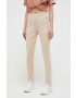 adidas Originals pantaloni de trening culoarea bej cu imprimeu - Pled.ro