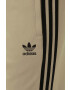 adidas Originals pantaloni de trening culoarea bej cu imprimeu - Pled.ro