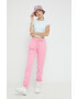 adidas Originals pantaloni de trening femei culoarea roz neted HJ7848-BLIPNK - Pled.ro