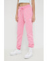 adidas Originals pantaloni de trening femei culoarea roz neted HJ7848-BLIPNK - Pled.ro