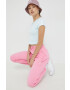 adidas Originals pantaloni de trening femei culoarea roz neted HJ7848-BLIPNK - Pled.ro