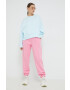 adidas Originals pantaloni de trening femei culoarea roz neted HJ7864-BLIPNK - Pled.ro