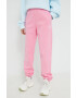 adidas Originals pantaloni de trening femei culoarea roz neted HJ7864-BLIPNK - Pled.ro