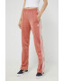 adidas Originals pantaloni de trening femei culoarea portocaliu cu imprimeu - Pled.ro