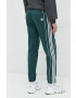 adidas Originals pantaloni de trening din bumbac barbati culoarea verde cu imprimeu - Pled.ro