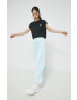 adidas Originals pantaloni de trening din bumbac femei neted HM2144-ALMBLU - Pled.ro