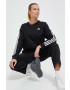 adidas Originals pantaloni de trening din bumbac Open Hem Pant culoarea negru uni IC5505 - Pled.ro