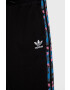 adidas Originals pantaloni de trening pentru copii culoarea negru cu imprimeu - Pled.ro