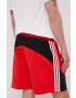 adidas Originals pantaloni scurți HC2092 barbati culoarea rosu HC2092-VRED/BLK - Pled.ro