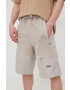 adidas Originals pantaloni scurti HC9486 barbati culoarea bej - Pled.ro