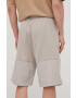 adidas Originals pantaloni scurti HC9486 barbati culoarea bej - Pled.ro