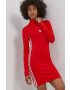 adidas Originals Rochie H35614 culoarea rosu mini mulat - Pled.ro