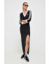 adidas Originals rochie culoarea negru maxi mulata - Pled.ro