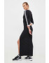 adidas Originals rochie culoarea negru maxi mulata - Pled.ro