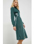 adidas Originals rochie Always Original culoarea verde mini mulata - Pled.ro