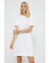 adidas Originals rochie din bumbac culoarea alb mini drept - Pled.ro