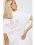 adidas Originals rochie din bumbac culoarea alb mini drept - Pled.ro