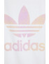 adidas Originals rochie din bumbac culoarea alb mini drept - Pled.ro