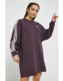 adidas Originals rochie din bumbac culoarea violet midi oversize - Pled.ro