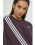 adidas Originals rochie din bumbac culoarea violet midi oversize - Pled.ro