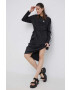 adidas Originals rochie din bumbac Adicolor HC2059 culoarea negru midi oversize - Pled.ro