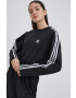 adidas Originals rochie din bumbac Adicolor HC2059 culoarea negru midi oversize - Pled.ro