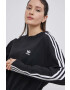 adidas Originals rochie din bumbac Adicolor HC2059 culoarea negru midi oversize - Pled.ro