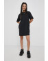 adidas Originals Rochie din bumbac HC2052 culoarea negru mini oversize - Pled.ro