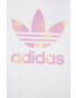 adidas Originals rochie fete culoarea alb mini drept - Pled.ro