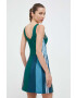 adidas Originals rochie Ksenia Schnaider culoarea verde mini mulata - Pled.ro