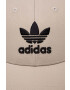 adidas Originals șapcă de baseball din bumbac culoarea bej cu imprimeu - Pled.ro