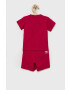 adidas Originals set de bumbac pentru copii HE6928 culoarea albastru marin - Pled.ro