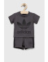 adidas Originals set de bumbac pentru copii culoarea negru - Pled.ro