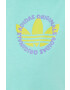 adidas Originals top din bumbac HC7062 culoarea turcoaz - Pled.ro