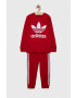 adidas Originals trening copii culoarea rosu - Pled.ro