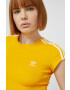 adidas Originals tricou femei culoarea galben - Pled.ro