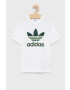 adidas Originals Tricou de bumbac pentru copii culoarea alb cu imprimeu - Pled.ro