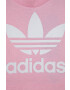 adidas Originals tricou de bumbac pentru copii culoarea violet cu imprimeu - Pled.ro