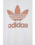 adidas Originals tricou de bumbac pentru copii culoarea alb cu imprimeu - Pled.ro