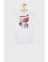 adidas Originals tricou de bumbac pentru copii Disney HC1912 culoarea alb cu imprimeu - Pled.ro