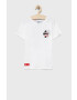 adidas Originals tricou de bumbac pentru copii Disney HF7576 culoarea alb cu imprimeu - Pled.ro