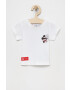 adidas Originals tricou de bumbac pentru copii Disney HF7523 culoarea alb cu imprimeu - Pled.ro