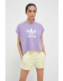 adidas Originals tricou din bumbac culoarea violet - Pled.ro