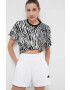 adidas Originals tricou din bumbac culoarea alb - Pled.ro