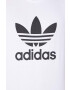 adidas Originals tricou din bumbac culoarea alb cu imprimeu - Pled.ro